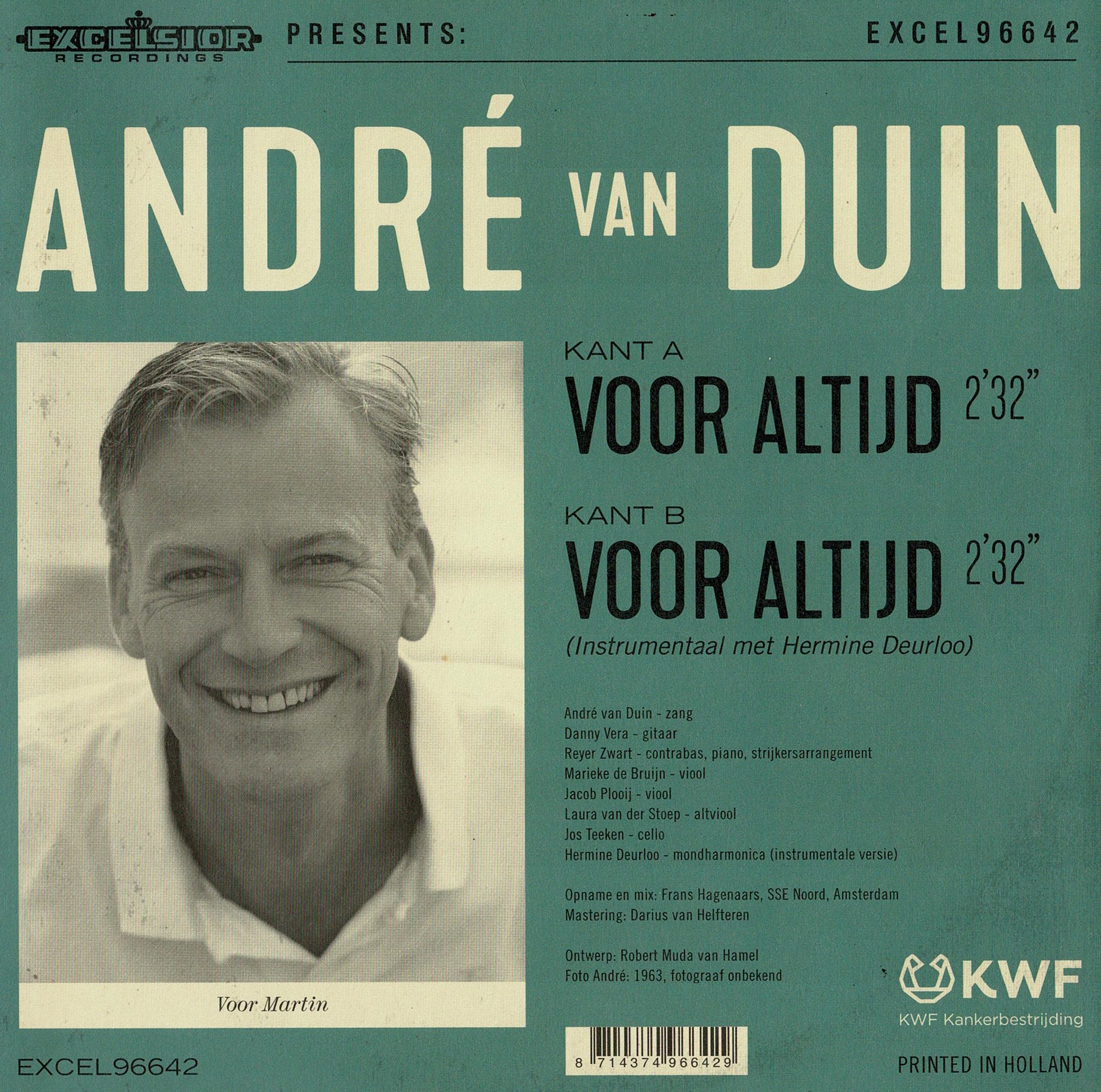 André van Duin en zijn nieuwe single Voor Altijd. – Toen gisteren nog ...